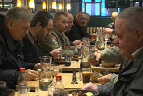 Christmas buffet for the homeless image