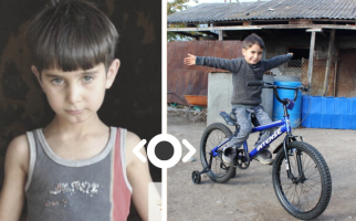 Nika has now a new friend - a bike!